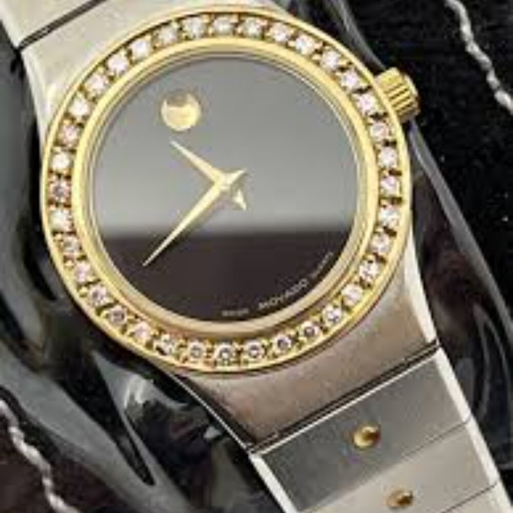 Movado Museum Watch with Diamond Bevel - Vintage